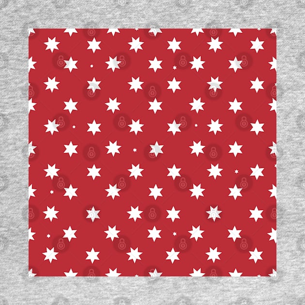 Happy New year and Mery Christmas red background with stars pattern by GULSENGUNEL